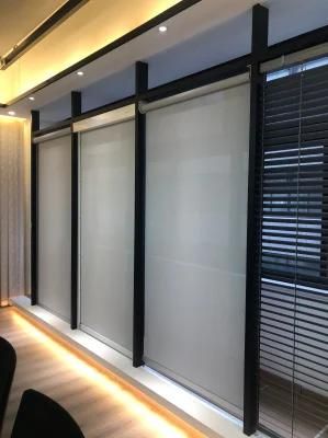 External Shade Motorized Blackout Roller Blind