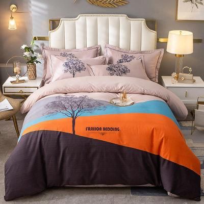 Home Decoration Good Quality Bedding Set Cotton Fabric Comfortable for 4PCS King Bed