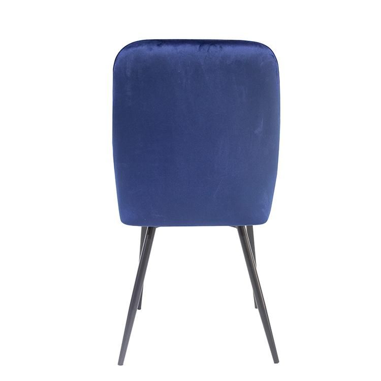 Luxury Hotel Restaurant Wholesale Modern Design Metal Leg Velvet Fabric Dining Chairs