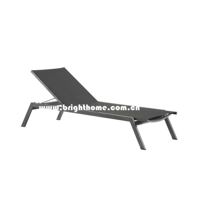 Aluminium Textilene Outdoor Sun Lounger Furniture