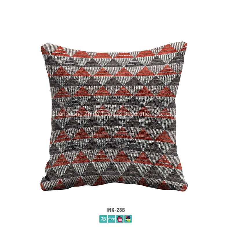 Triangle Color Blended Sofa Upholstery Decorative Jacquard Pillow