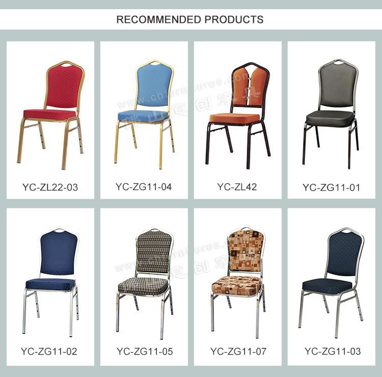 Cheap Stacking Gold Metal Banquet Chair for Hotel and Conference