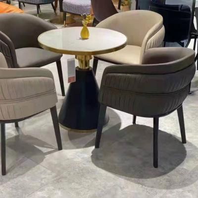 Elegant Restaurant Armchair Fabric Chairs Gold Modern Velvet Dining Chair