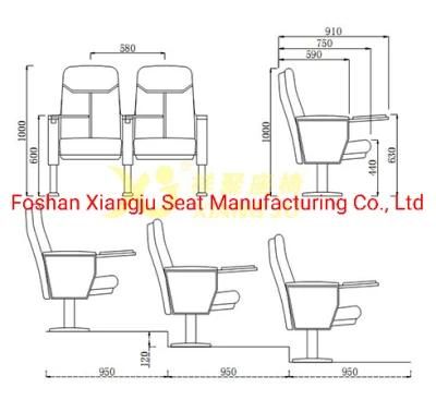 Wholesale University Lecture Room Church Fabric Hall Classroom Movie Chair Custome Price Public Auditorium Seat