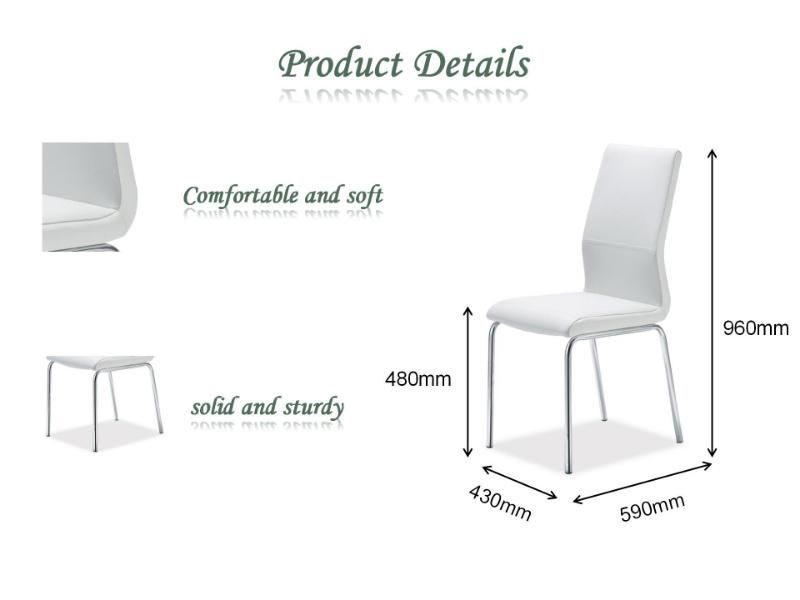 Modern Style Office Chair Dining Room Furniture PU Leather Fabric Metal Legs Leisure Dining Chair