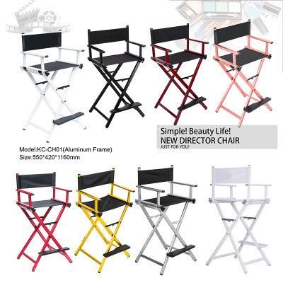 Professional Lightweight Aluminum Foldable Makeup Artist Chair Director Beauty Chair