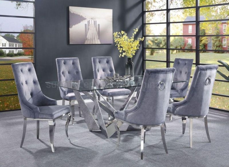 Contemporary American Style Fabric Dining Chairs for Restaurant Home Furniture