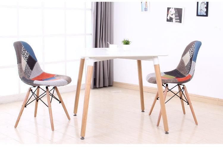 Dining Room Furniture Nordic Restaurant Dining Chairs Upholstery Arm Modern Fabric Dining Chair Patchwork Leisure Chair