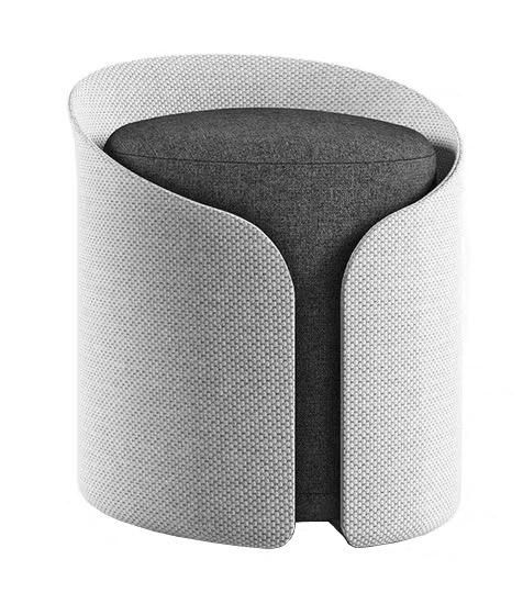 Injeciton Foam Round Column Living Room Stool