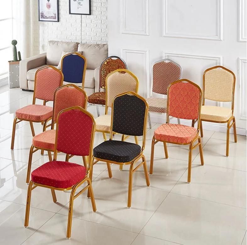 Wedding White Golden Modern Hotel Church Banquet Dining Chair