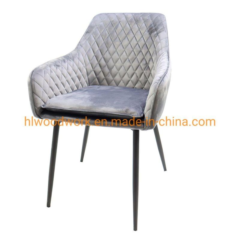 Restaurant Furniture Round Back Design Wooden Leg Coffee Shop Upholstery Chair Dressing Velvet Chair Dining Room Furniture Luxury Metal Legs Upholstered Chair