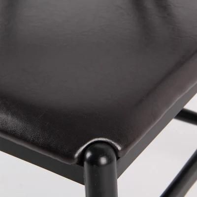 Kvj-6033f New Design Black Wishbone Y Chair with PU Seat