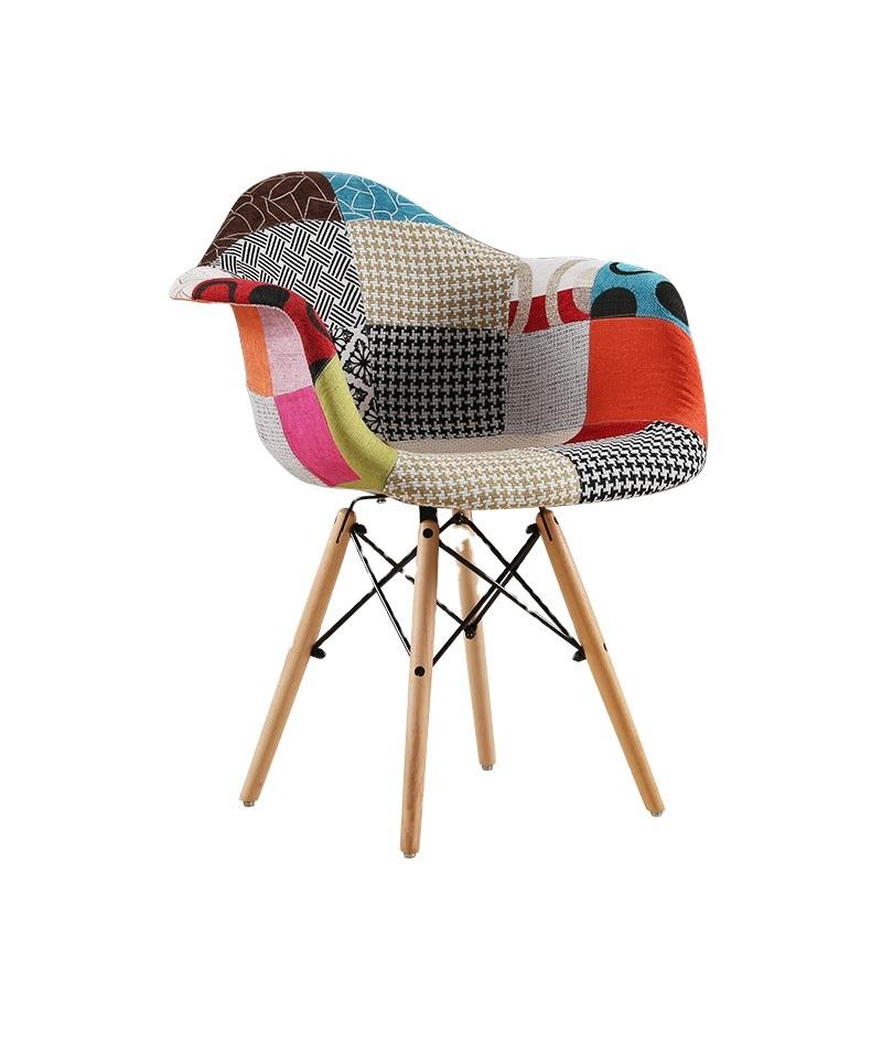 Wood Legs Fabric Chair Living Room Chair