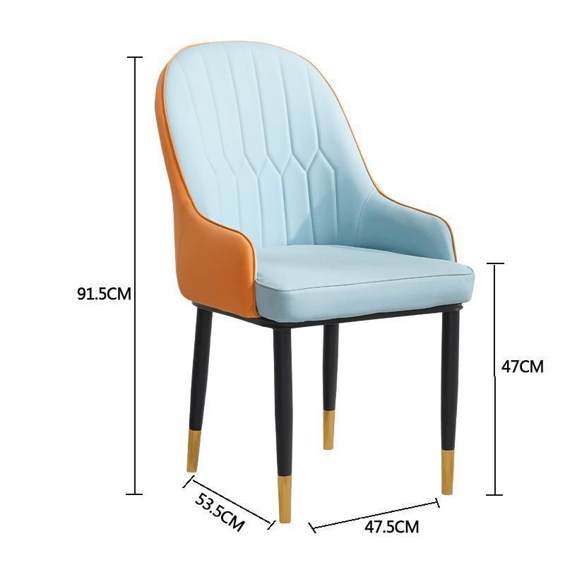 Home Furniture Coffee Hotel Luxury Upholstered Fabric Dining Chair