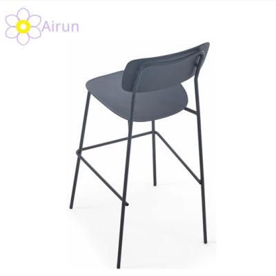 High Quality Modern Design Grey Real Fashion Italian Fabric Bar Stool