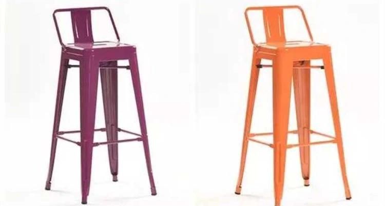 Cadeira De Bar Home Iron Bar Chairs Industrial Low Back Tolix Metal Bar Counter Stool