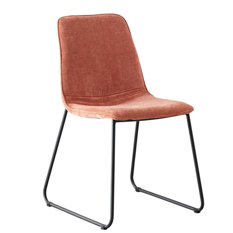 Modern Fabric Cafe Designs Metal Leg Elegant Nordic Luxury Velvet Restaurant Dining Chair