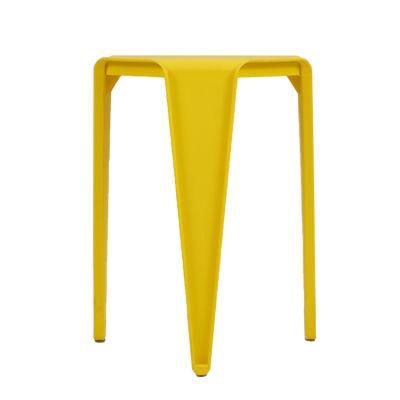 Simple Design Home Outdoor in Door Kitchen Room Furniture Colorful Stacking Plastic Stool Chair for Garden