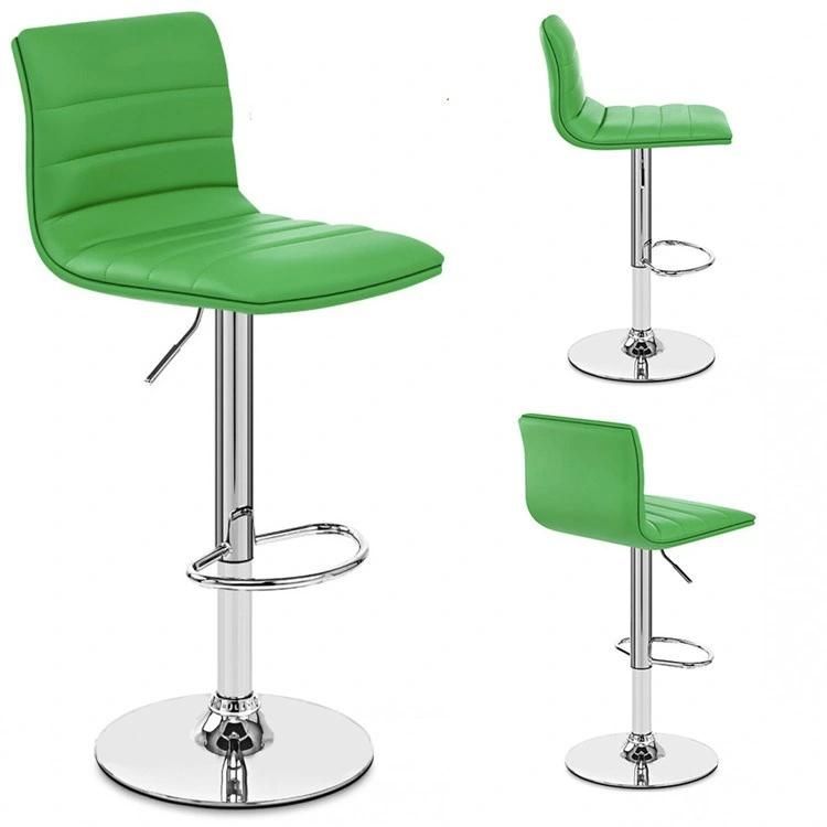 Modern Design Faux Leather Living Room Leisure Bar Chair Nordic Swivel High Bar Stool for Restaurant