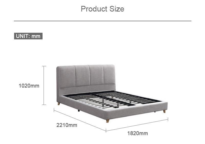 Wholesale Modern Hotel Bedroom Furniture Home Linen Fabric King Size Bed