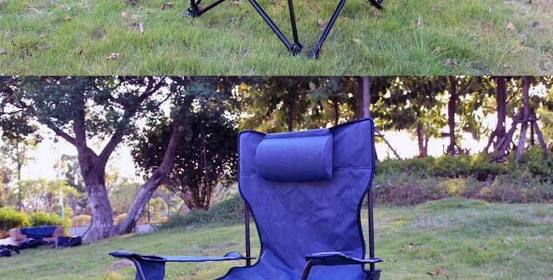 Sitting and Lying Dual-Purpose Folding Chair Outdoor Leisure Folding Recliner Portable Camping Fishing Chair Lunch Chair