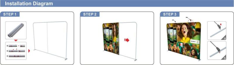 10ft Straight EZ Fabric Display Stand Single Sided Graphic Package