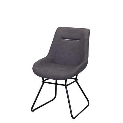 Home Furniture Fabric Covered Black Green Color Black Steel Irregular Shape Steel Legs Modern Design Dining Room Chair