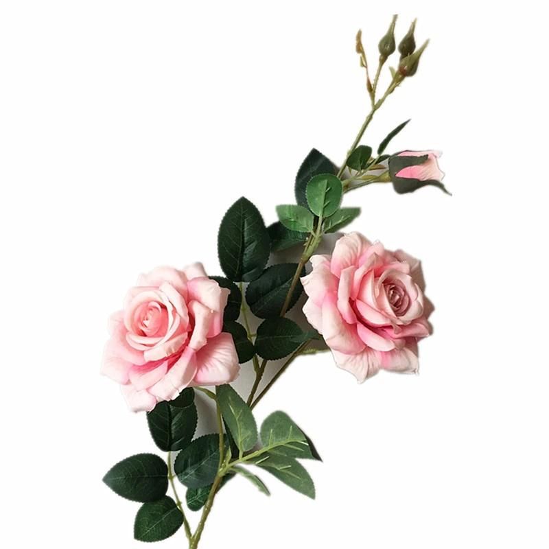 Factory Hotselling Different Design Silk Fabric Rose Artificial Flowers