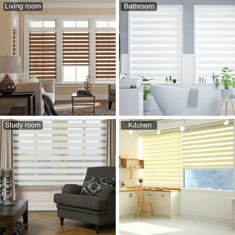 Wholesale Custom Curtain Blackout Blinds Polyester Home Window Zebra Roller Blind Fabric