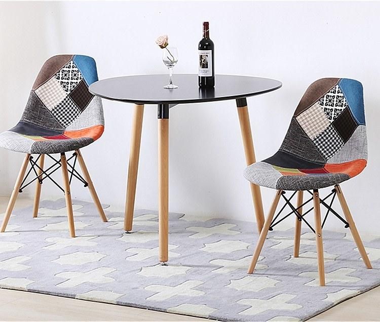 Hot Sale Wood Leg Nordic Design Dining Room Furniture Cheap Fabric Kitchen Chairs