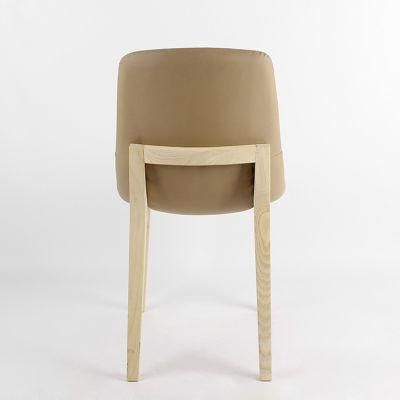 Kvj-7085 Modern Simple Dining Room Wood PU Chair