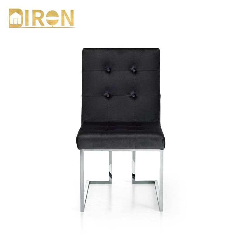 Factory Supply High Quality Stainless Steel Frame Velvet Dining Chair