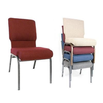 Wholesale Ceremony Stacking Banquet Folding Fabric Comfortable Armless Church Chair