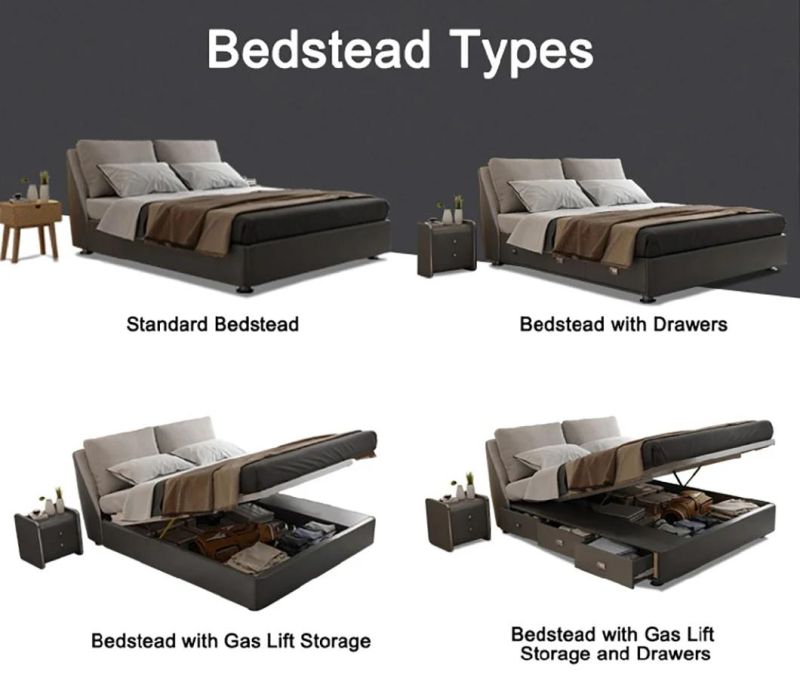 OEM/ODM New Material Bed Technology Fabric Upholstered Bed Bedroom Furniture