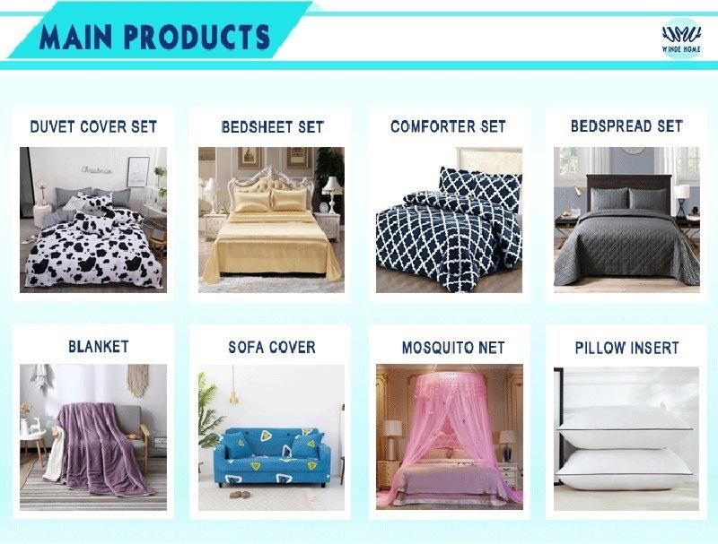 Super Cool Feeling Fabric with Rubber Filling Summer Bedding Set Mattress Cover with Pillowcase