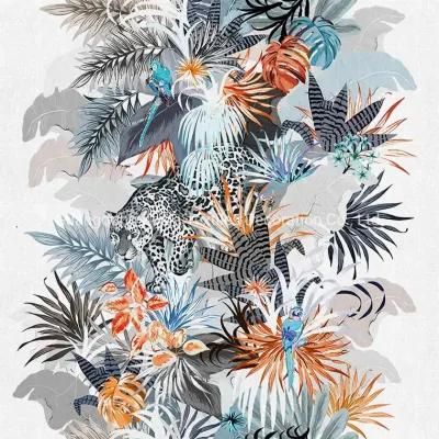 Home Textiles Digital Jungle Theme Upholstery Furniture Fabric Tela