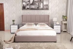 Home Furniture Fabric Bed American Upholstered Bed Hotel Room Bed