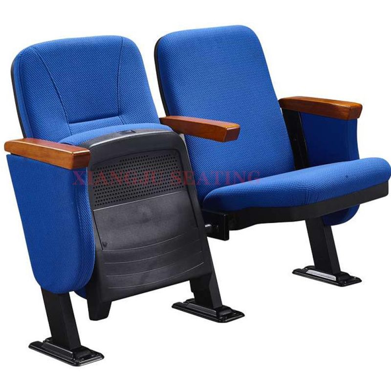 Metal Frame Padded Church Chairs Auditorium with Back Pocket