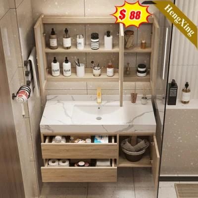 Unique Cutomized Stylish Bathroom Set Metal Handle LED Mirror Bathroom Cabinet