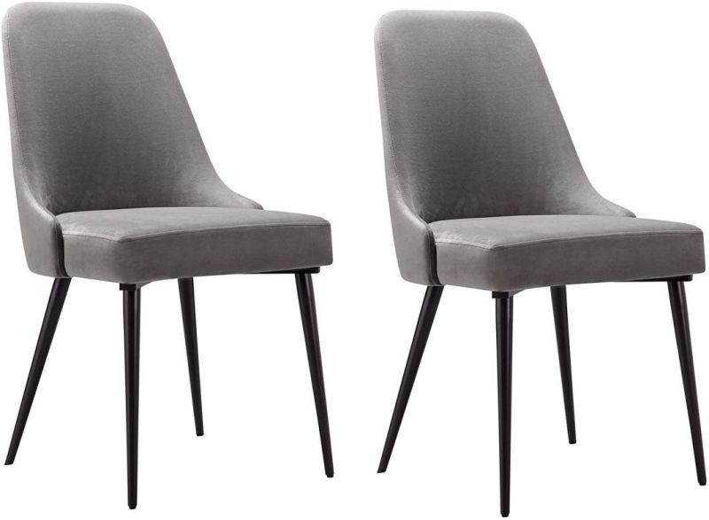 Modern Luxury Home Furniture Dining Room Chairs Stainless Steel Legs Velvet Fabric Dining Chairs