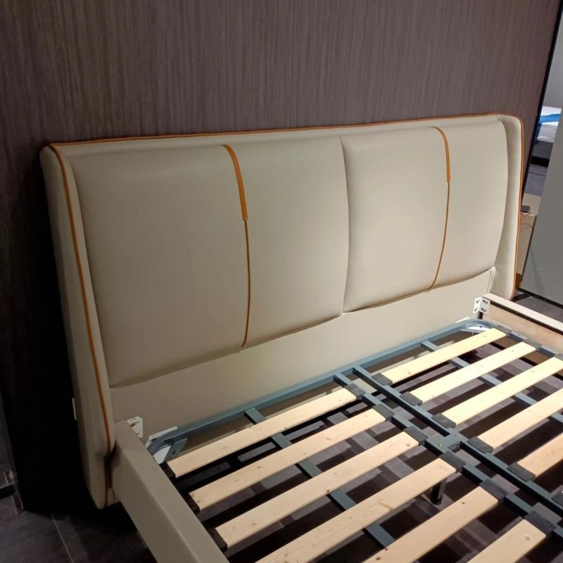 Wooden Bed Factory Price Bed High Quality Leather Bed Latest Design Bed