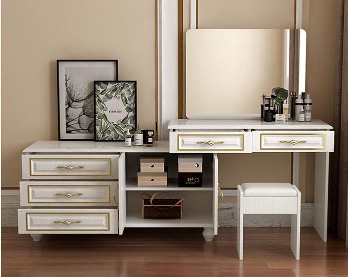 Simple Home Bedroom Furniture Dressers Modern Customized Wooden Dressing Table