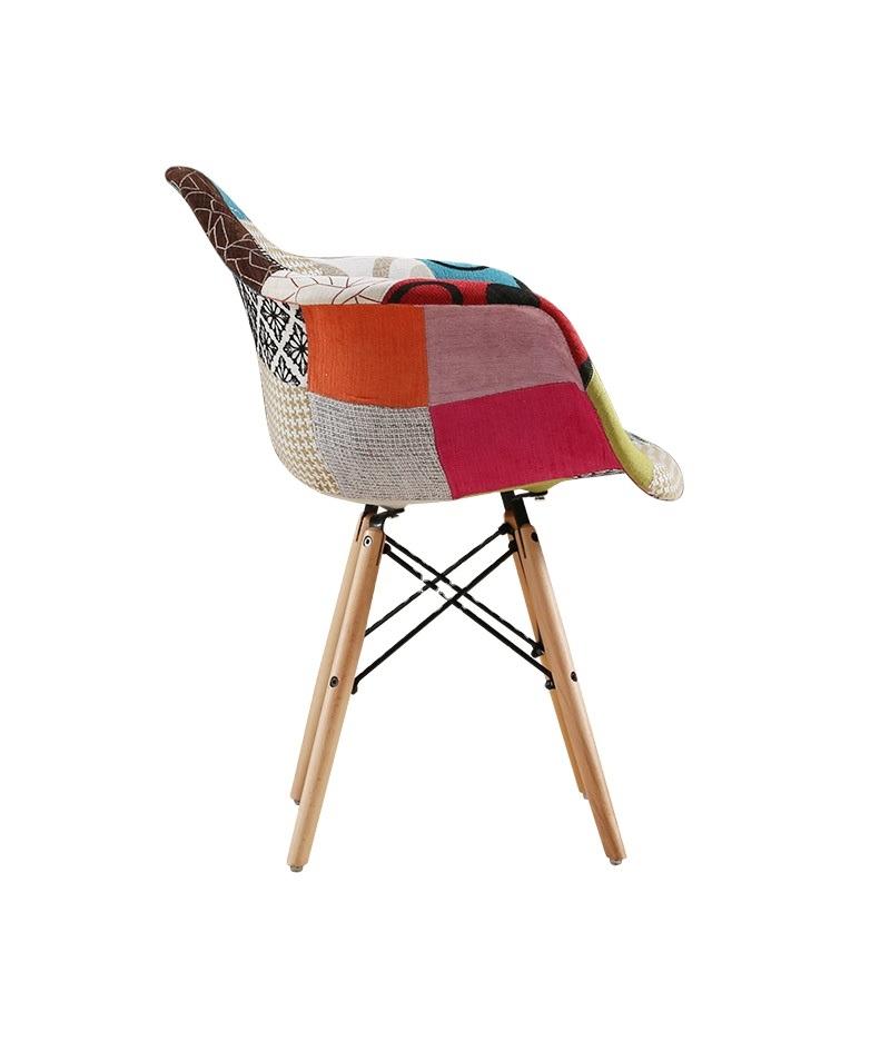 Fashion Lounge Chair Multi Colorful Fabric Living Room Chairs Leisure Chair with Beech Wooden Legs