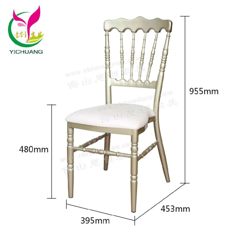 Modern New Style Iron Art Hotel Restaurant Banquet Hotel Napoleon Dining Chair