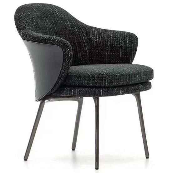 2020 New Design Fabric Upholstery Dining Chair with Steel Legs