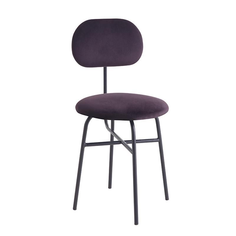 Hot Sale Metal Bar Stool Comfortable Footrest and Backrest Fabric Barstool Wholesale Modern Metal Legs Barstool Fob Tianjin