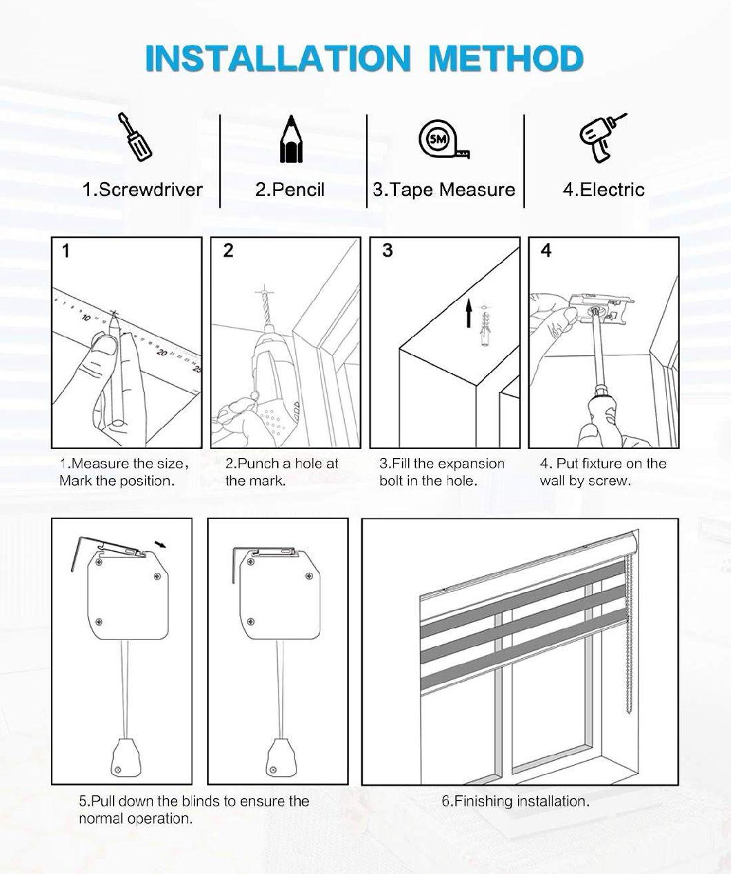 Wholesale Zebra Blinds Light Filtering Zebra Shade with Accessories