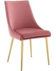 Modern Fabric Chair with Golden Stainless Steel Legs Restaurant Chair