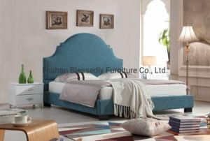 Wooden Bed Fabric Cover Bed Home Furniture Upholstered King Bed