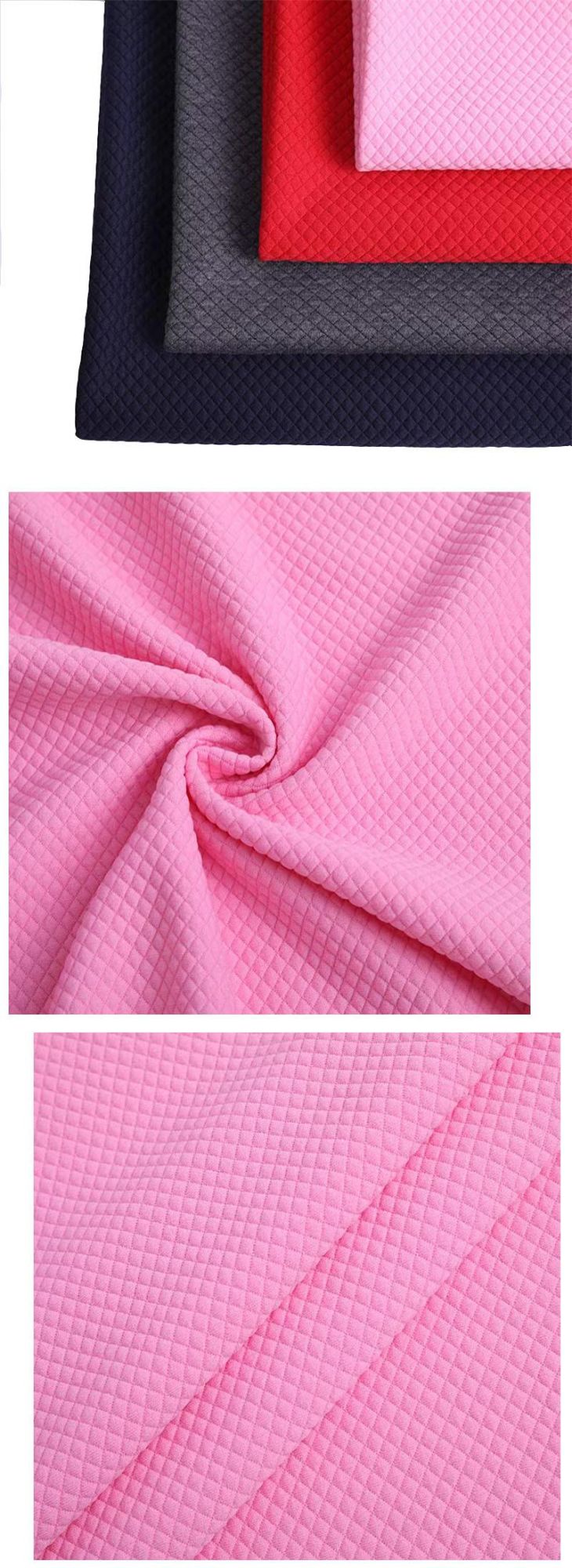 Knitted Jacquard Polyester and Spandex Textile Dying Fabric Clothing Sofa Blanket Fabric